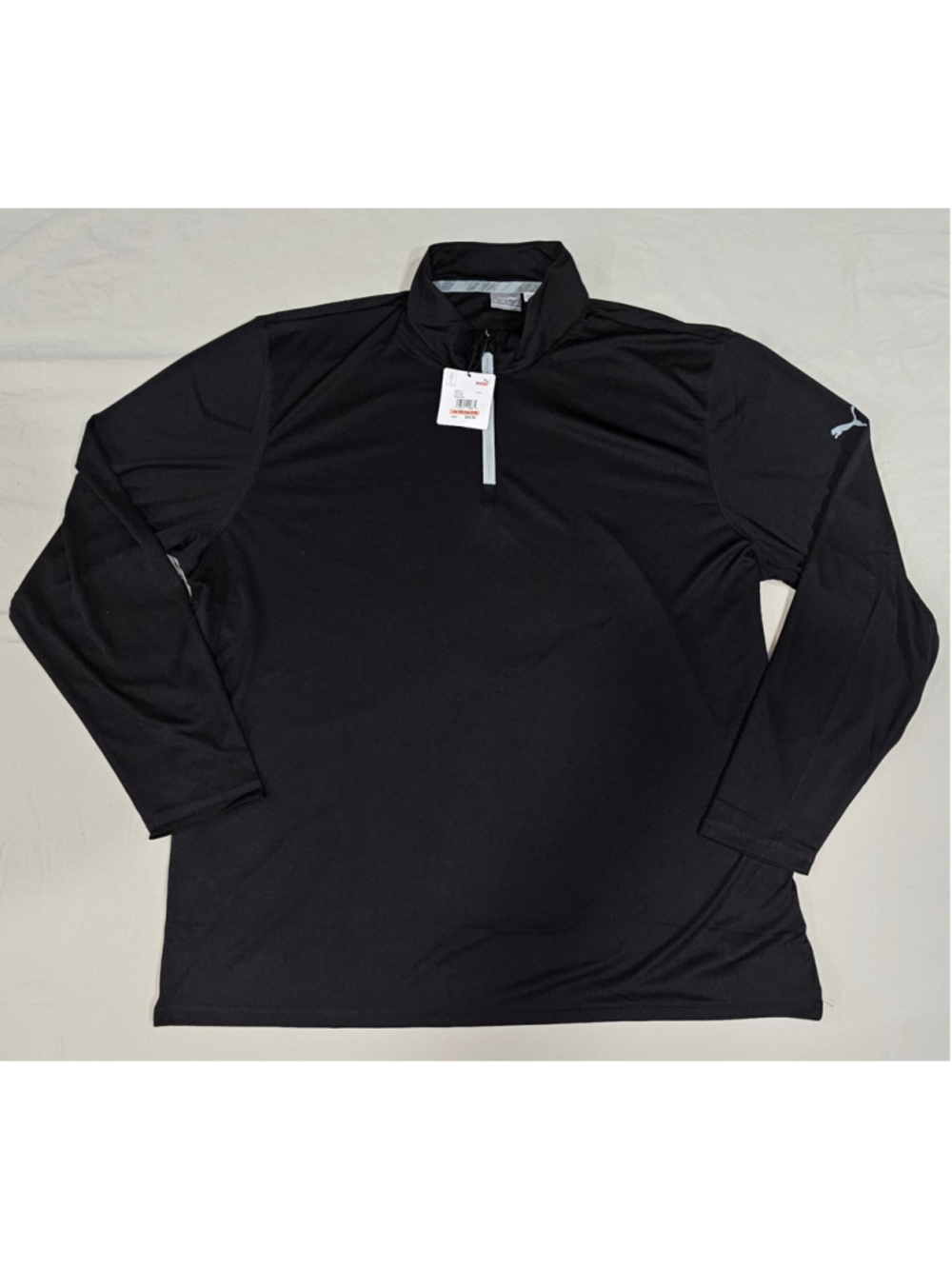 Men's Puma 1/4 Zip Sweatshirt Black Size 3XL